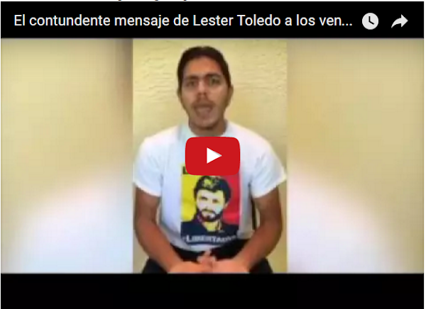 Lester Toledo envía mensaje desde la clandestinidad