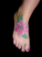 flower tattoo designs for feet