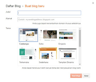 Membuat blogger