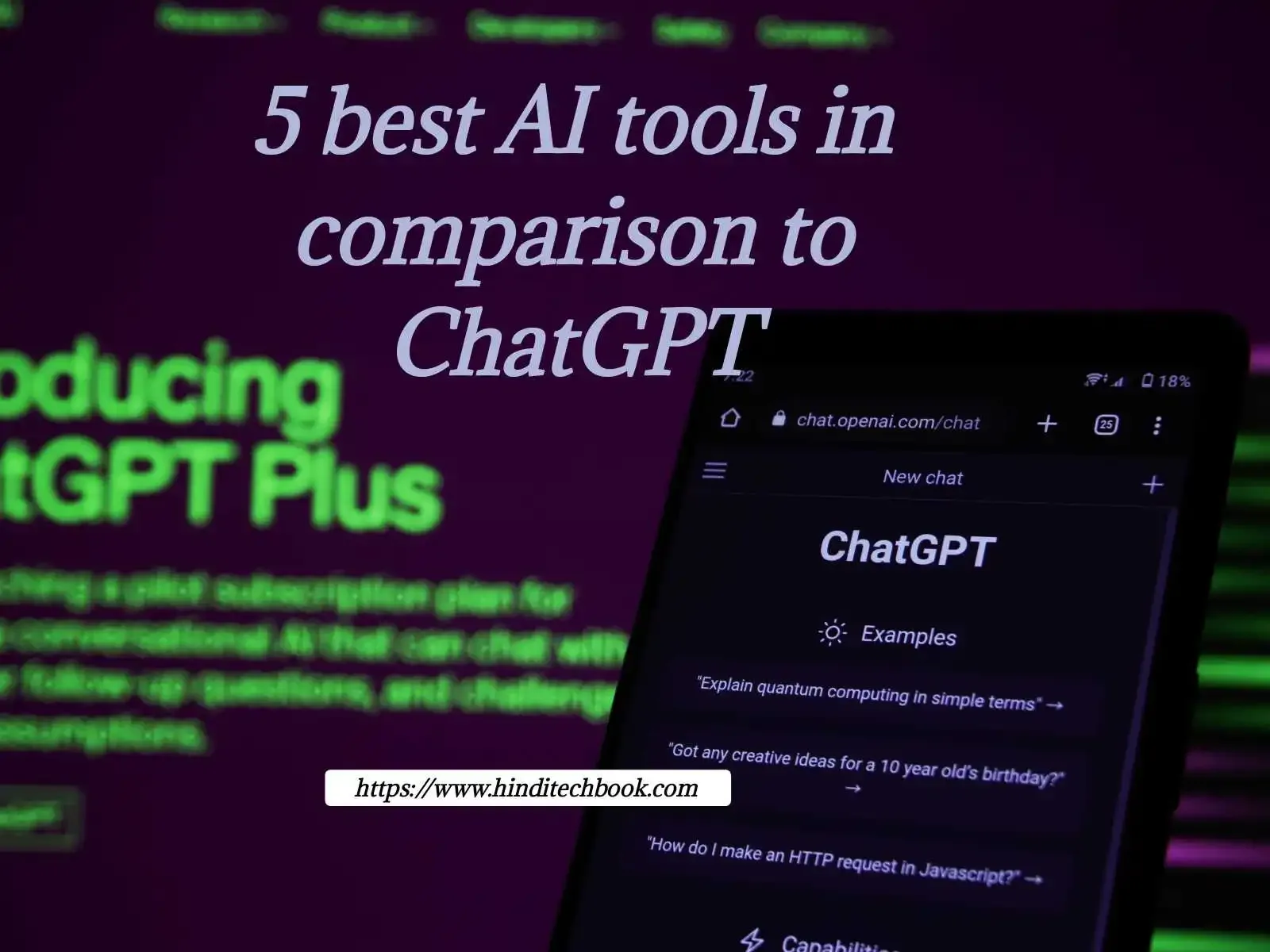 5 best AI tools in comparison to ChatGPT