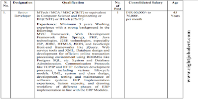 Senior Developer - Information Technology or Computer Science and Engineering Jobs in Indian Institute of Management Raipur