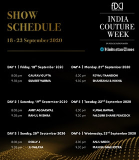 India Couture Week 2020: 12 masters for an ICW screen spectacle, Check Show Schedule