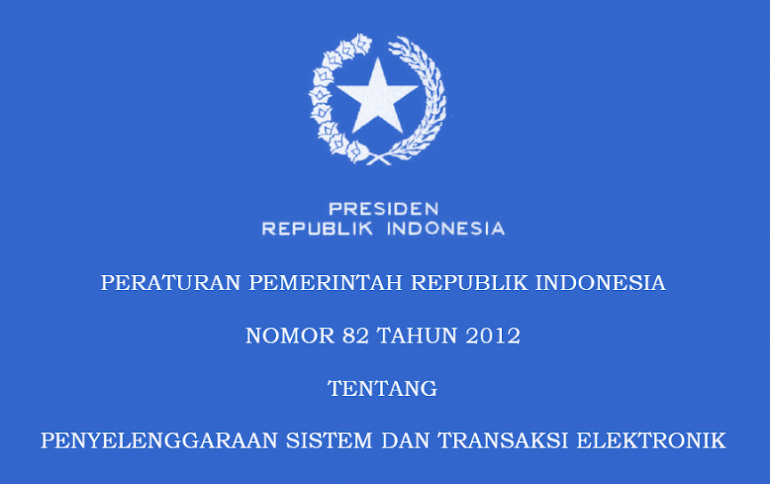 PP No.82 Tahun 2012  Yhony's Classroom