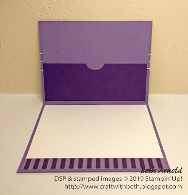 Craft with Beth: Stampin' Up! card gift certficate holder gift card holder piece of cake brights dsp designer series paper gift packaging circle punch