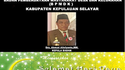 KEPALA BPMDK PEMKAB.KEP.SELAYAR MENYAMPAIKAN SALAM SELAMAT IDUL ADHA 1437 H