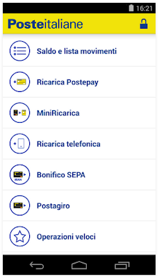 RICARICA LA TUA POSTEPAY EVOLUTION TRAMITE APP