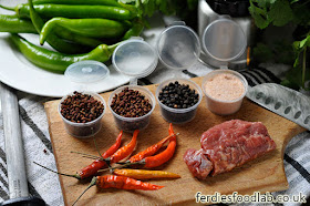 Salt and Pepper Fillet Steak Kebab w/ Green Peppers 