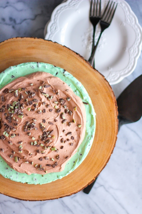 Mint Chocolate Chip Ice Cream Tart