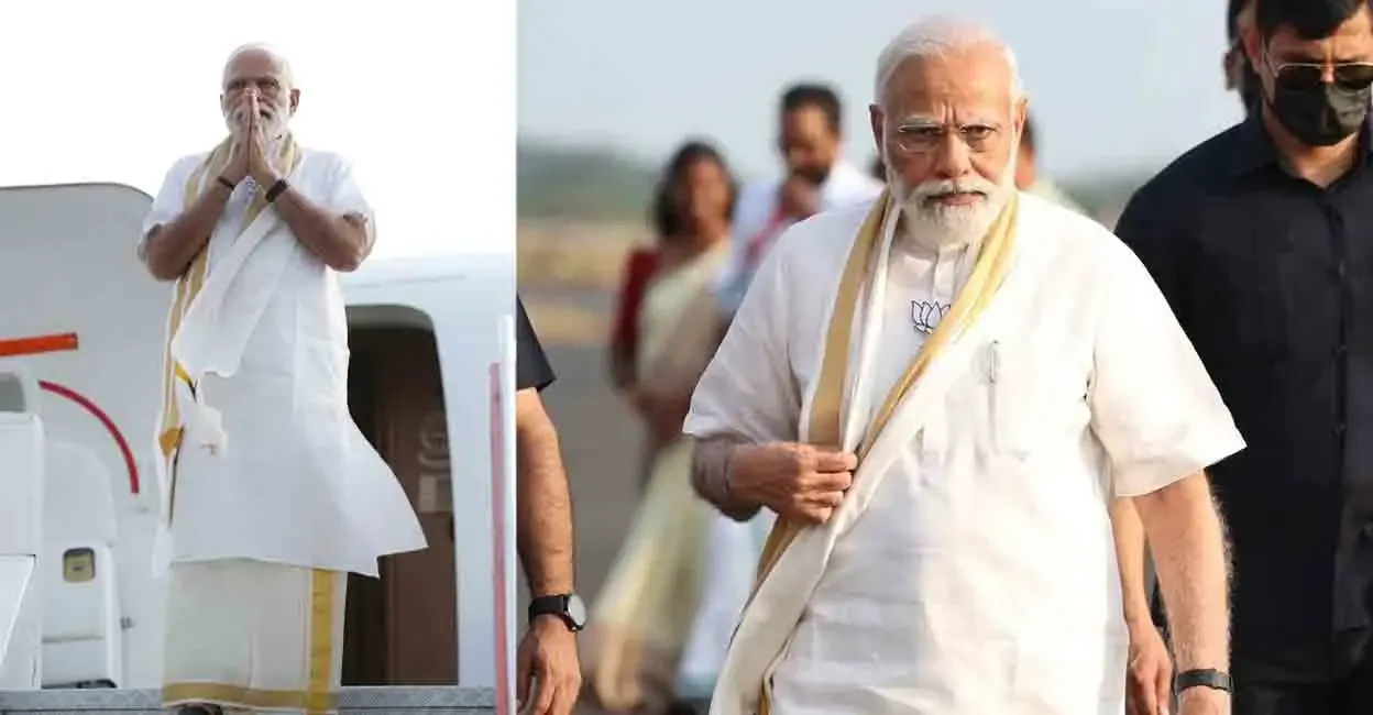 പ്രധാനമന്ത്രി കൊച്ചിയിലെത്തി; റോഡ് 'ഷോ' അൽപ്പസമയത്തിനകം The Prime Minister arrived in Kochi, the road show shortly after
