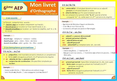 Livret d'orthographe