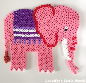 Pink Hama bead elephant