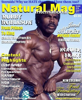 OBBY ROBINSON ON THE COVER OF NATURAL MAG INTERNATIONAL,  AUGUST 2013 - ARTICLE "FROM PRINCE TO KING" ▶ www.robbyrobinson.net