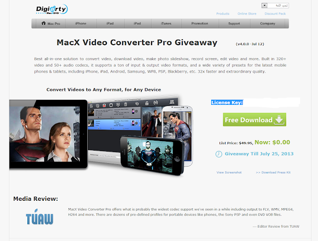 WinX HD Video Converter-Mac