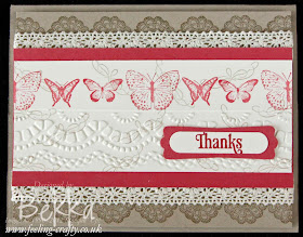 Card from a Thank You Kindly Box of Card - A Card Class by Stampin' Up! Demonstrator Bekka Prideaux - check out her classes at www.feeling-crafty.co.uk