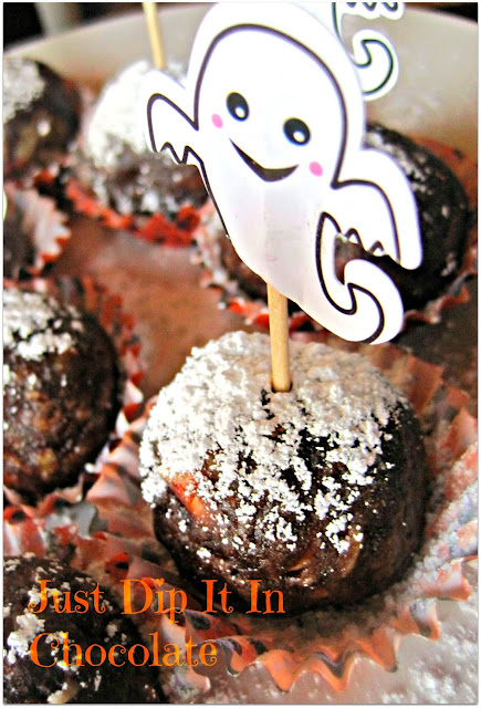 Ghost Busters Halloween Brownies Recipe, Who are you going to call when it comes time to share these delicious and gooey brownie balls? Your friends and family are going to love them and would be "singing" for more! #halloween #halloweentrets #brownies