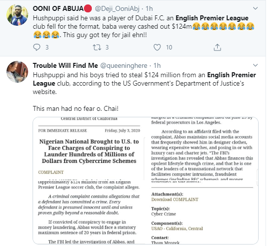 Drama As Hushpuppi was about to steal £100 million from an English Premier League club