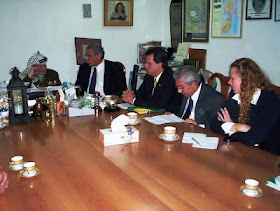 Delegação Brasileira reunida com Yasser Arafat