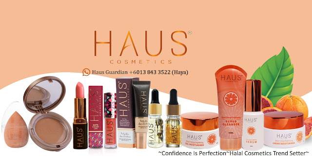 APA ITU HAUS COSMETICS?  .  Haus Cosmetics adalah satu jenama yang bersaing dalam industri kecantikan dan kesihatan khususnya di Malaysia bagi menawarkan variasi produk kosmetik Halal dan selamat bertaraf antarabangsa dengan harga mampu milik.  .  Di kilangkan di Malaysia dan pemilik kilang merupakan founder kepada Haus Cosmetics. 100% Produk Muslim 100% Produk halal.    PRODUK HAUS COMSETICS ADA BERAPA?    Crystal Shine Magic Lipstick Melty Glam Aqua Foundation 15ml & 10ml Matte Creamy Lips (Lipmatte) Matte Velvet Compact Powder (MVCP) Luminous Lush Lipcream     PRODUK HAUS SKIN ADA BERAPA JENIS?  Blood Orange Brightening Scrub Cleanser Blood Orange Brightening Serum Blood Orange Brightening Cream Moisturiser Blood Orange Brightening Gel Moisturiser Super Sensitive Beauty Soap Silky Intense Oil Serum - Calendula Silky Intense Oil Serum- Lavender
