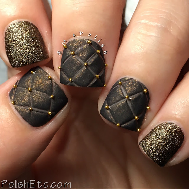 Brown quilted nails by McPolish for the #31DC2016Weekly