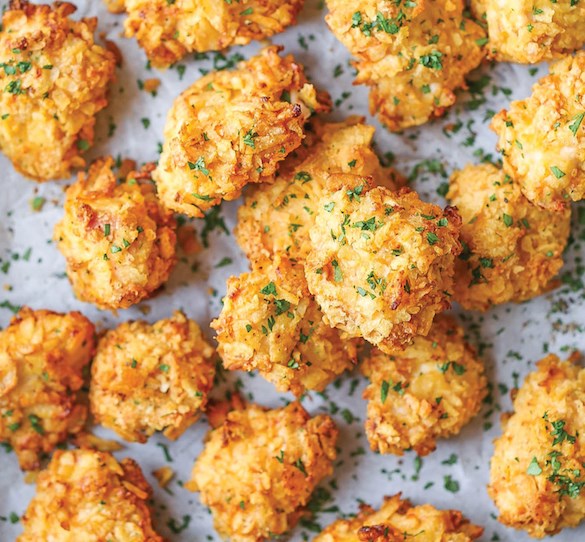 BAKED POPCORN CHICKEN #dinner #appetizers