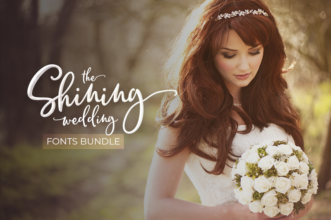 The Shining Wedding Fonts Bundle