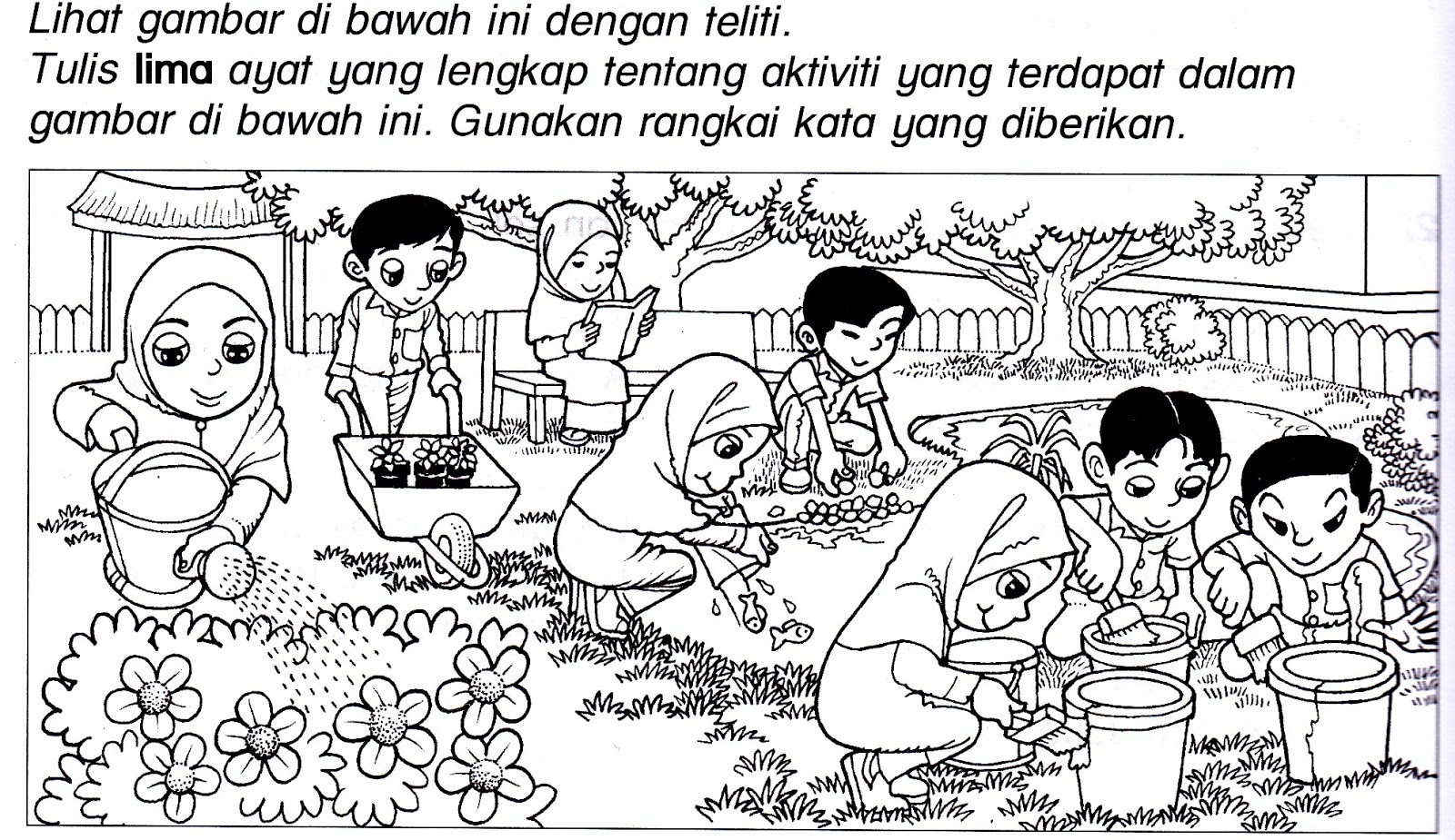 Laman Bahasa Melayu: Gambar Tunggal Untuk Membina Ayat