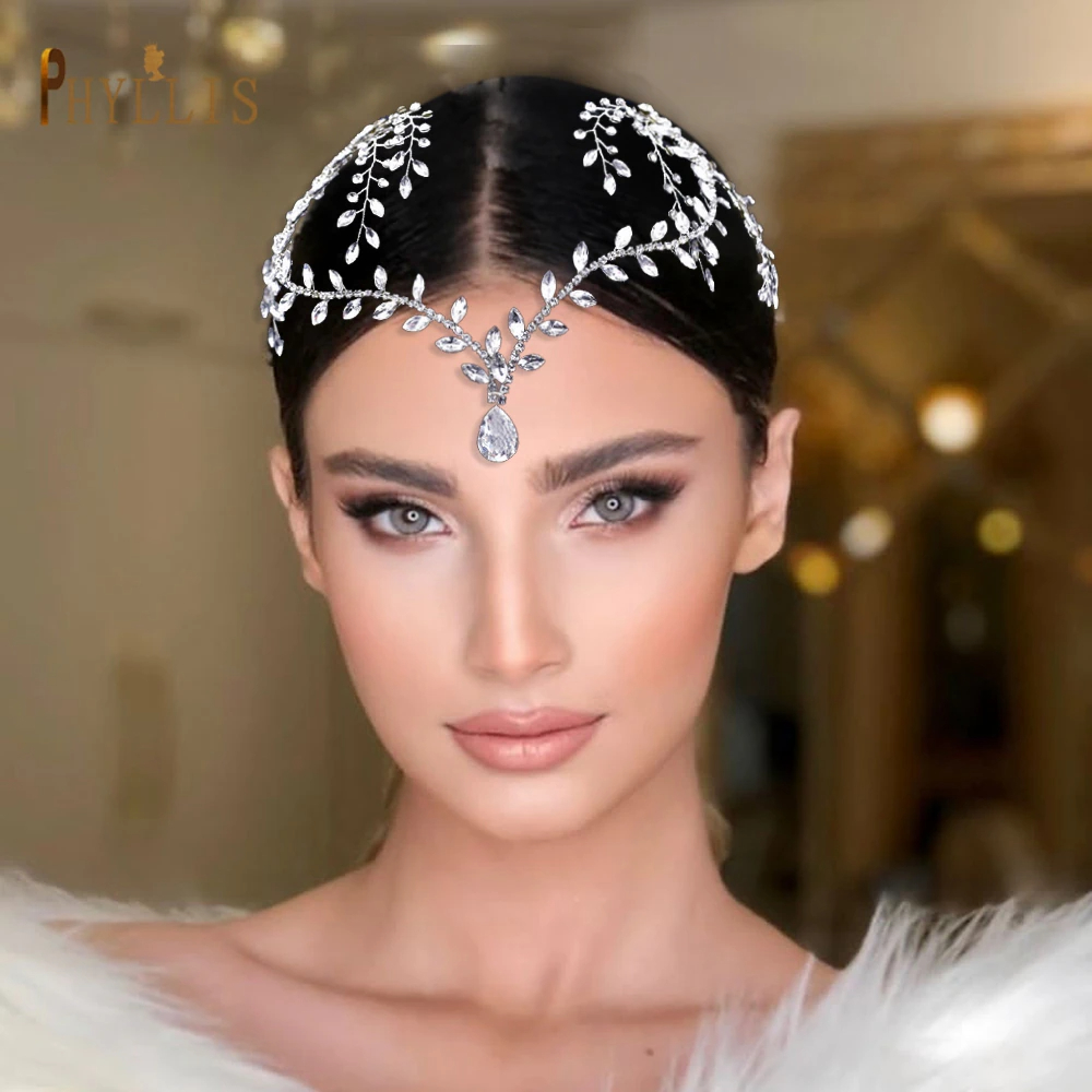 Rhinestone Wedding Forehead Headband Women Headdresses