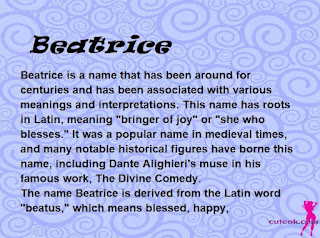 meaning of the name "Beatrice"