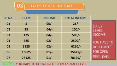 Daily Level Income