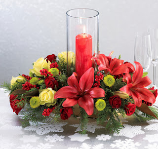 Christmas Centerpieces with Flowers, Part 3