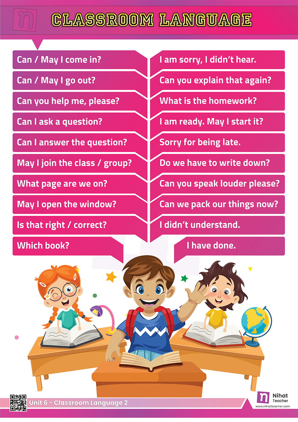 Practise English Vocabulary.   A vocabulary poster about classroom language in English.    #download#Click here to download a poster about classroom language in English in printable PDF format.    Search this site to find more about classroom language in English.