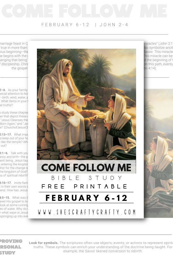 Come Follow Me Free Printable Bible Study pinterest pin.