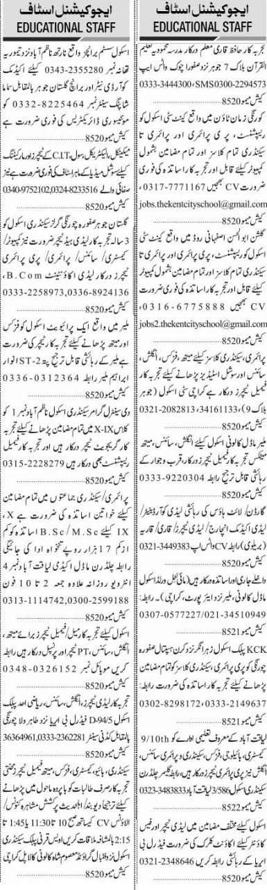 Teaching Jobs in Karachi 2020-21