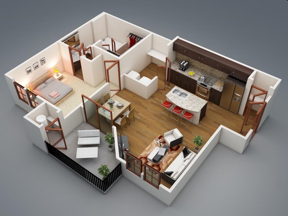 20 1 Bedroom Apartment Interior Design Ideas-3  Bedroom Apartment/House Plans 1,Bedroom,Apartment,Interior,Design,Ideas