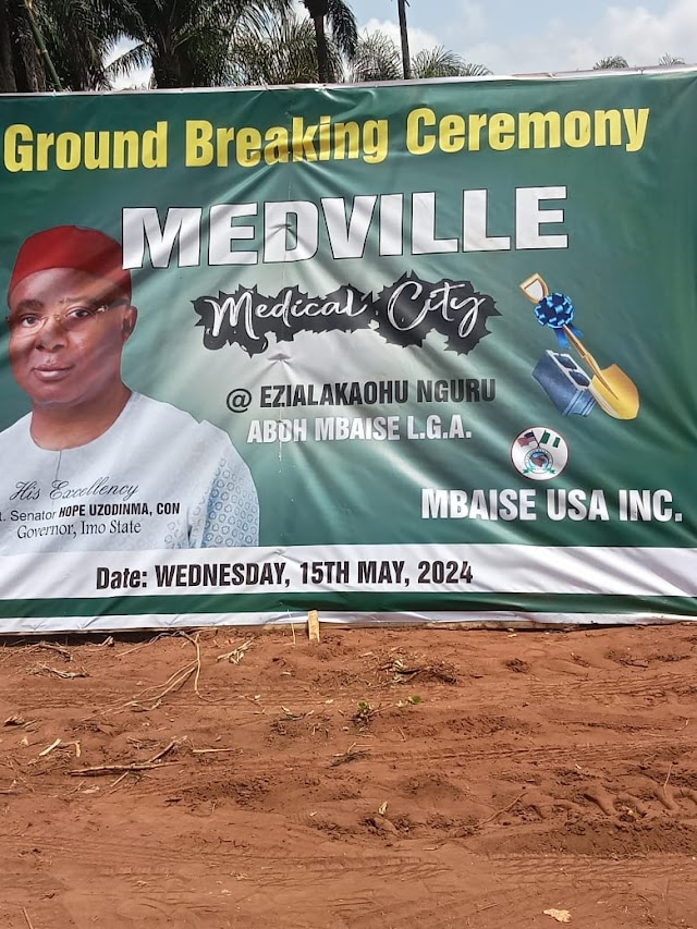 Mbaise USA Holds Groundbreaking Ceremony for Medical City in Imo State 