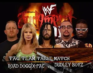 WWE/ WWF - Judgement Day 2000 - Tag Team Table Match - Road Dogg & X-Pac (w/ Tori) vs. The Dudley Boyz