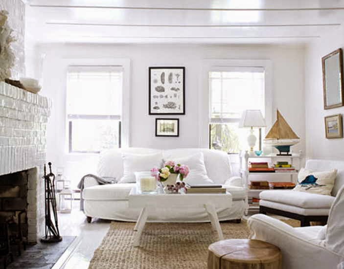 Cottage living room furniture white