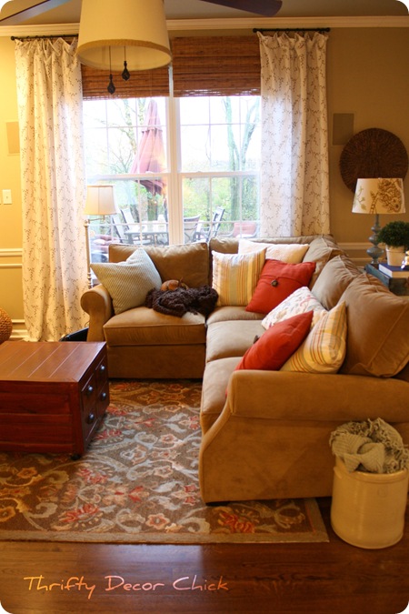 drapes and shades hung high