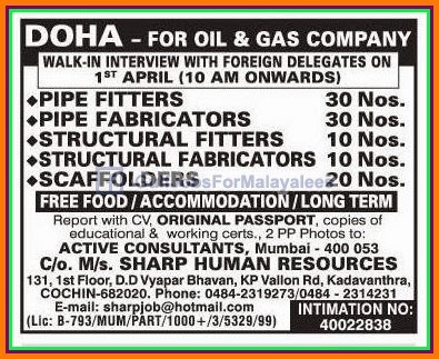 Doha Jobs for Oil & Gas Company Qatar