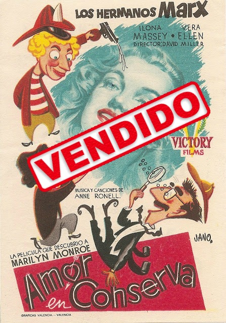 Programa de Cine - Amor en Conserva - Los Hermanos Marx - Vera Ellen - Marilyn Monroe