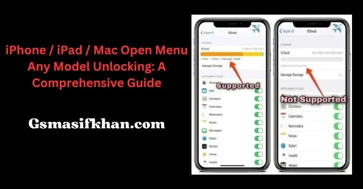 iPhone / iPad / Mac Open Menu Any Model Unlocking