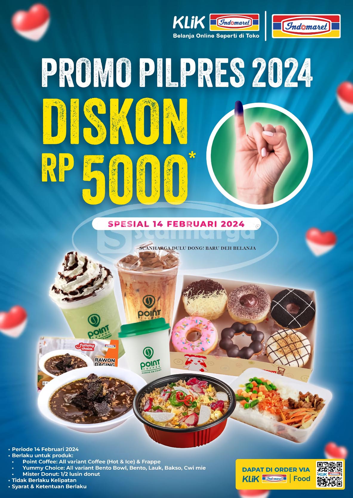 Promo INDOMARET PEMILU PILPRES DISKON Rp. 5000