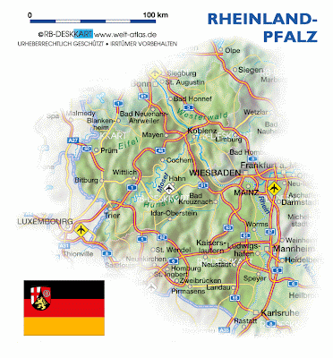 Rheinland Pflaz Mapa de Estados