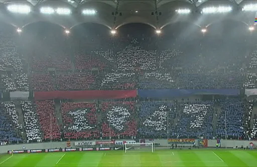 Steaua Bucharest fans' TIFO fail