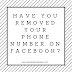 How to remove your phone number on Facebook?