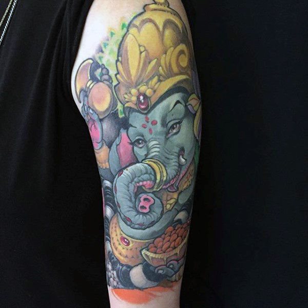 Tatuagem Ganesha: 60 ideias masculinas