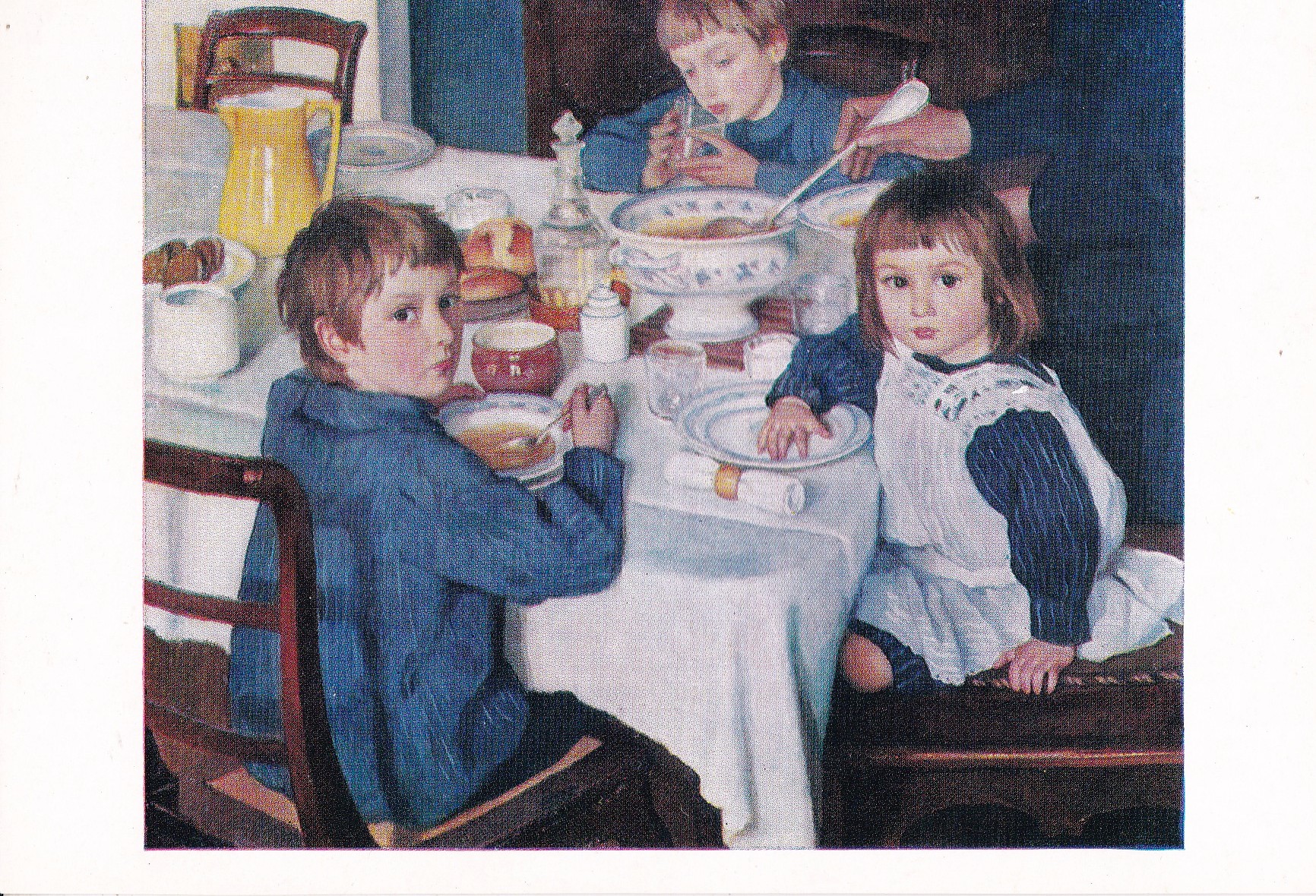Дети за завтраком картина. Картина за завтраком Серебрякова. Серебряковой за обедом