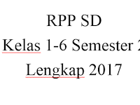 Download RPP SD kelas 1-6 Semester 2 Lengkap 2017