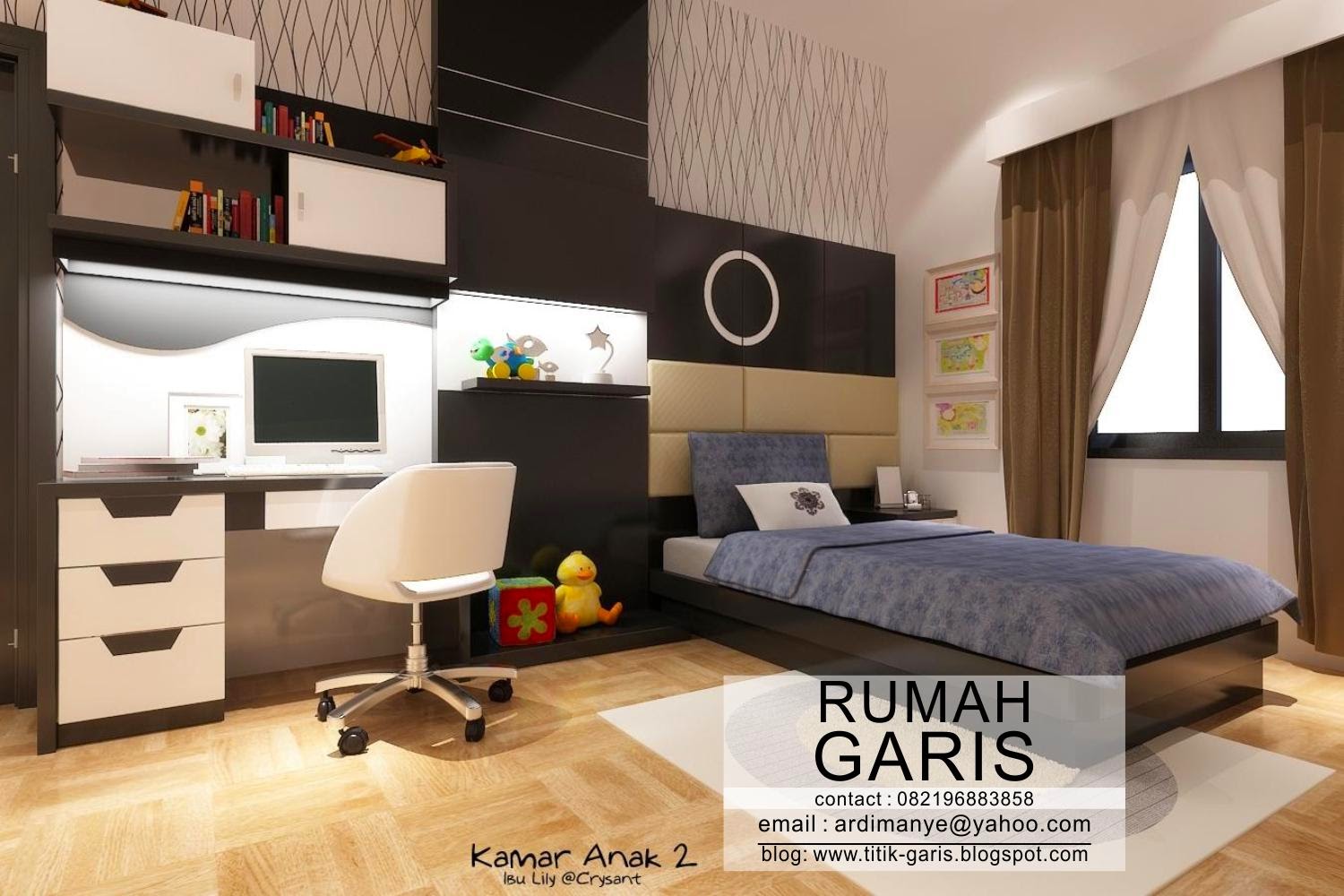  Desain  interior model kamar  anak ibu Lily Rumah Garis 