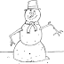 Boneco de neve para pintar. Desenho natalino